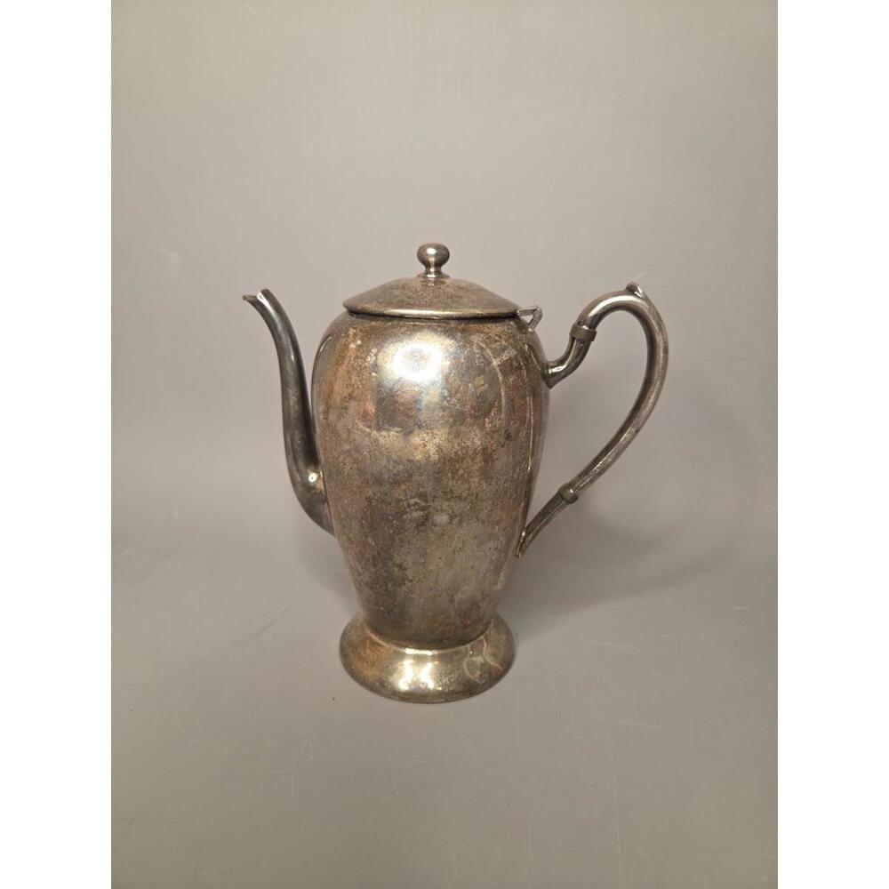 Vintage 8” Academy Silver On Copper Teapot 114